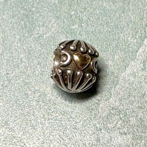 Authentic Pandora Silver 14K Gold 'LOVE & HUGS' Charm Bead Bracelet